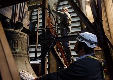 Secure bell tower access installations