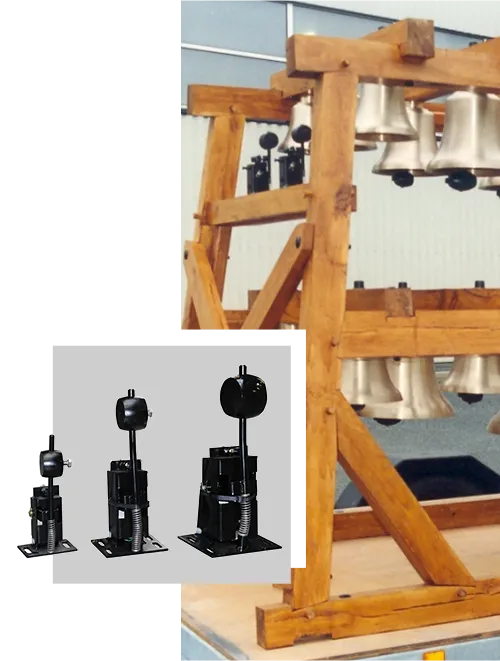 Electromagnetic hammers for carillons